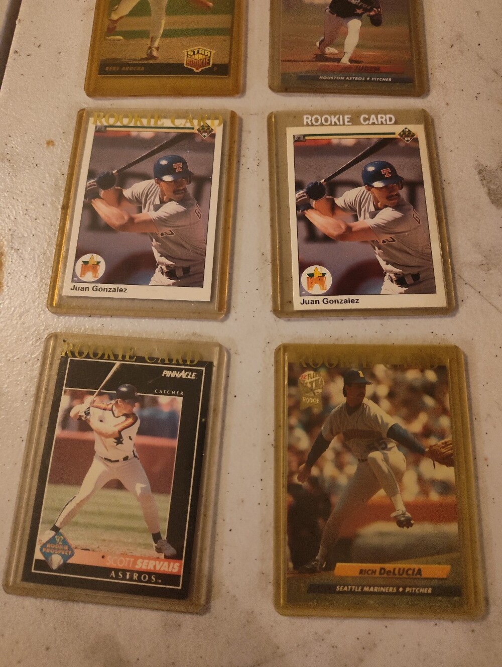 Vintage Baseball Card Display Sleeves - Clear Yellow Protection